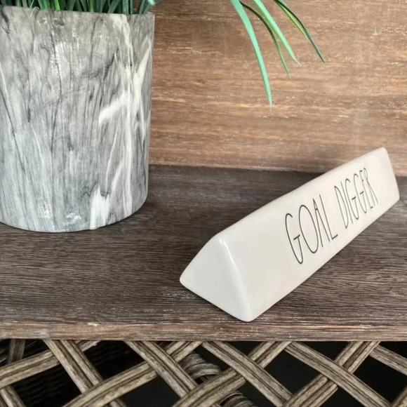 LAST ONE! NEW Rae Dunn GOAL DIGGER/GET IT GIRL - Desk Plaque & Tray Organizer - Picture 5 of 14
